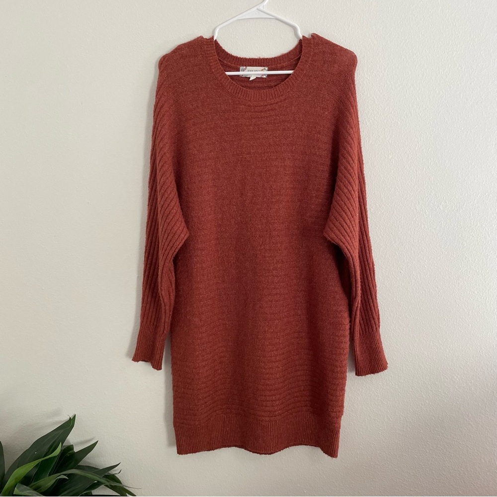 Soft orange sweater dress